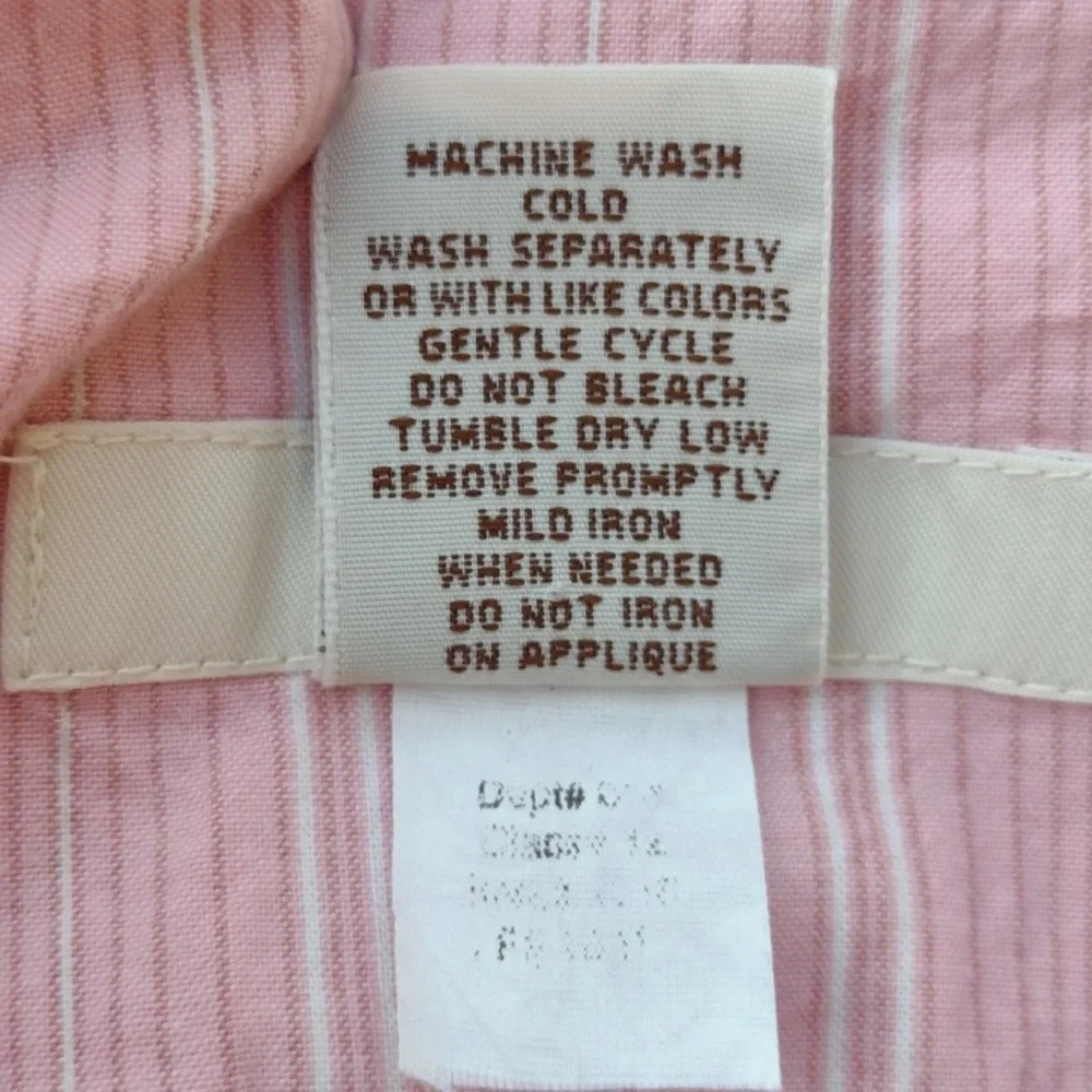 Merona Pink Knee-Length Striped Embroidered A-Line Skirt 4 - Picture 8 of 8